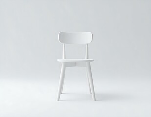 Modern Minimalist White Chair Design, Simple Elegant Furniture