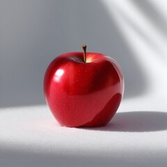 red apple on white background