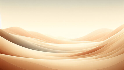 Fototapeta premium Serene Desert Landscape Rolling Sand Dunes at Sunrise