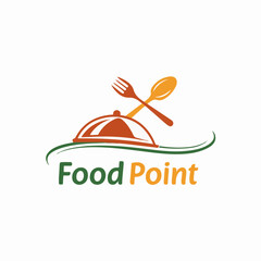 Food Point . Modern Logo Design Concept for Portfolio Presentation, Client Presentation,  Freelance Platforms ,Social Media Promotion and restaurants