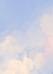 pastel blue sky and clouds