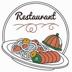 Elegant Restaurant Logo. Food Business Identity
. for Portfolio Presentation, Client Presentation,  Freelance Platforms ,Social Media Promotion and restaurants