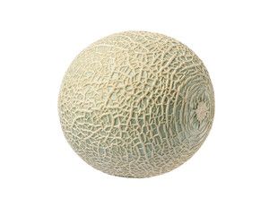 cantaloupe melon isolated on white