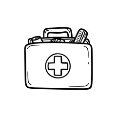 Obraz premium Beach First Aid Kit Icon