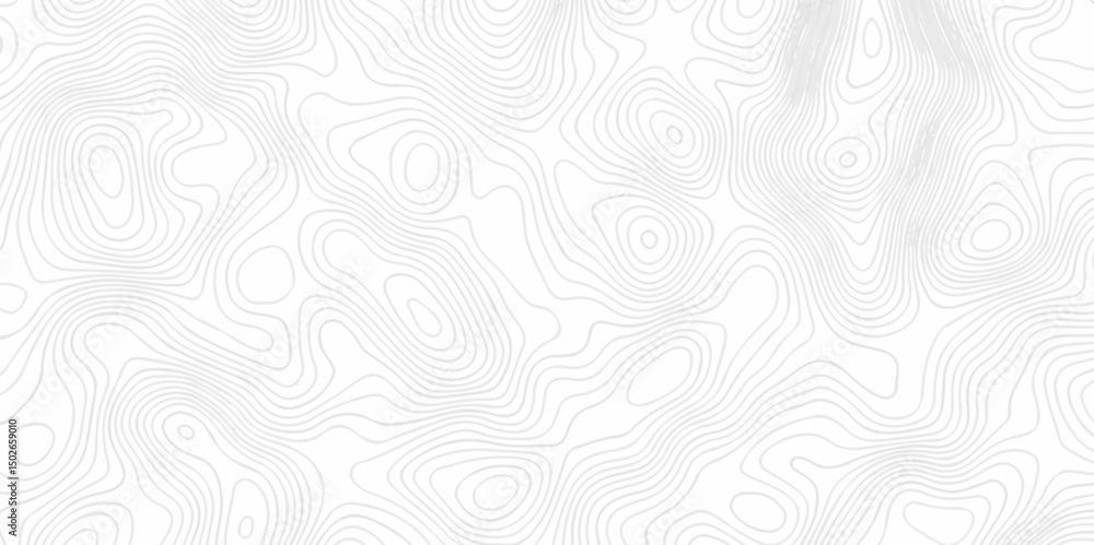 Poster abstract topographic white wave paper curved reliefs. topographic map patterns, topography line map.