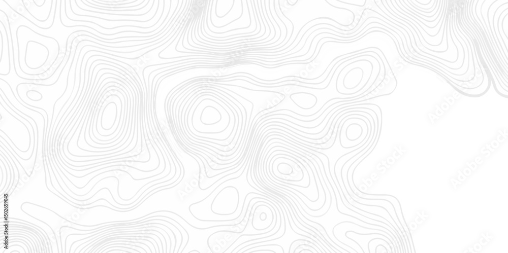 Poster abstract topographic white wave paper curved reliefs. topographic map patterns, topography line map.