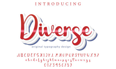 Diverse Font Stylish brush painted an uppercase vector letters, alphabet, typeface