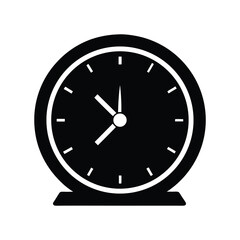 clock silhouette vector icons
