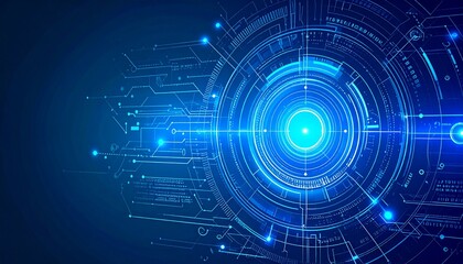 Obraz premium abstract blue technology background