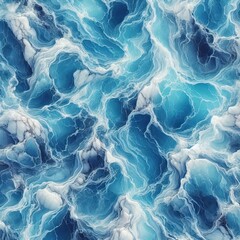 Obraz premium Abstract Blue Ocean Waves and Swirls