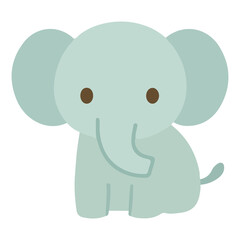 Cute baby elephant Vector illustration 