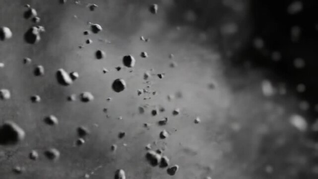 Closeup view of moon surface texture