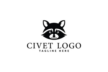 Obraz premium civet logo design. logo icon vector illustration silhouette