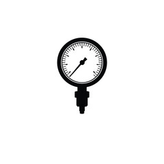 silhouette of pressure dial on white background