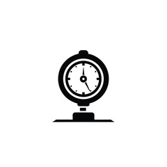 silhouette of pressure gauge on white background
