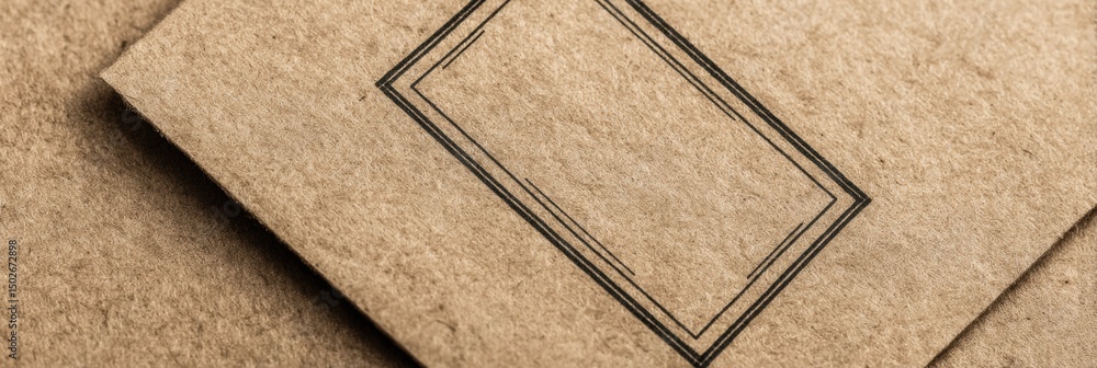 Poster black outline stickers on kraft paper with minimal top margin highlighting artistic design and versa