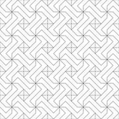 Monochrome seamless pattern with square and thin 
 lines, modern contemporary style background.
