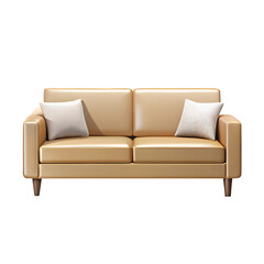 Fototapeta premium Sofa couch 3D PNG icon isolated with transparent background