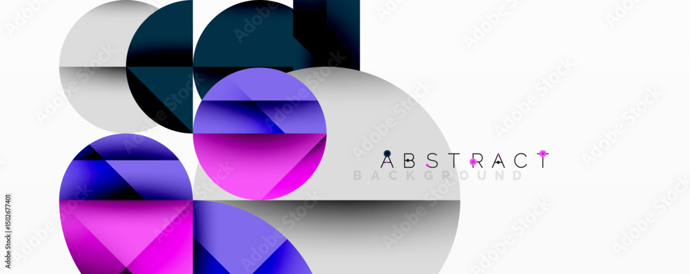 Leinwandbilder modern abstract design. overlapping circles create dynamic colorful composition. white space provide