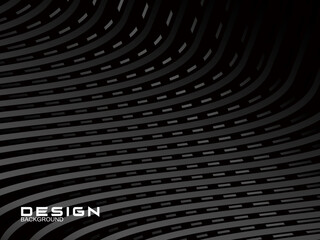 	
Abstract futuristic dark black background with wave design. Realistic 3d wallpaper with luxurious flowing lines. Perfect background for posters, websites, brochures, banners, applications, etc.