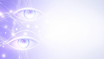 サイバーアイと光線の抽象ビジュアル