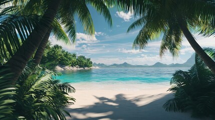 Serene Tropical Beach Paradise: Idyllic Island Escape
