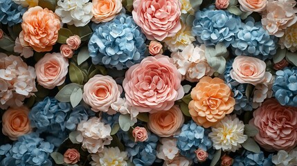 Elegant Floral Tapestry: A Symphony of Pastel Hues