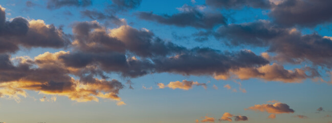 colorful sunset clouds background