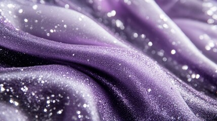 Shimmering Purple Fabric Texture with Sparkling Glitter