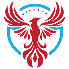 Obraz premium bird logo and tattoo colorful illustration design.