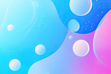 Abstract background with blue, pink, and white organic shapes and dots