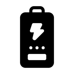 Battery Glyph Icon. Single icon, glyph vector icon