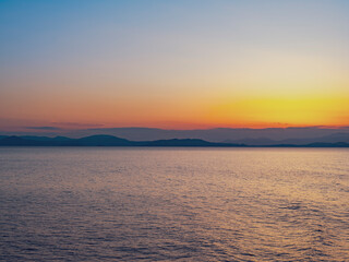 sunset on the sea