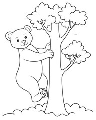 Bear coloring pages for kids