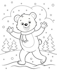 Bear coloring pages for kids