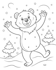 Bear coloring pages for kids