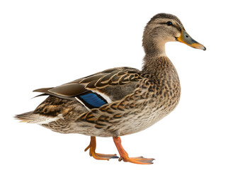 Obraz premium Female mallard duck isolated on white