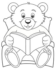 Bear coloring pages for kids
