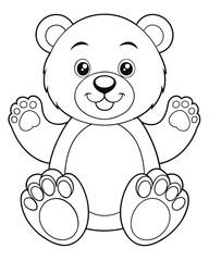 Bear coloring pages for kids