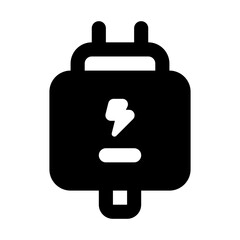 Charger Simple Glyph Icon. Single icon, glyph vector icon