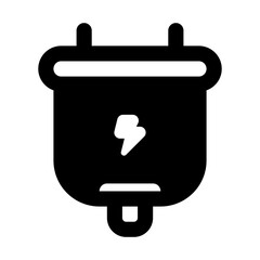 Electric Simple Glyph Icon. Single icon, glyph vector icon