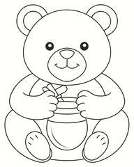 Bear coloring pages for kids