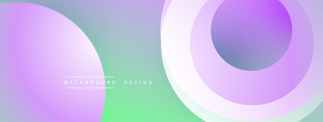 Abstract gradients, circles overlap. Soft pastel colors create modern visual effect. Minimalist design suitable for backgrounds.