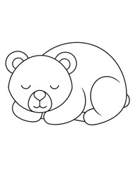 Bear coloring pages for kids