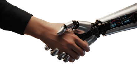 Handshake between human and robot