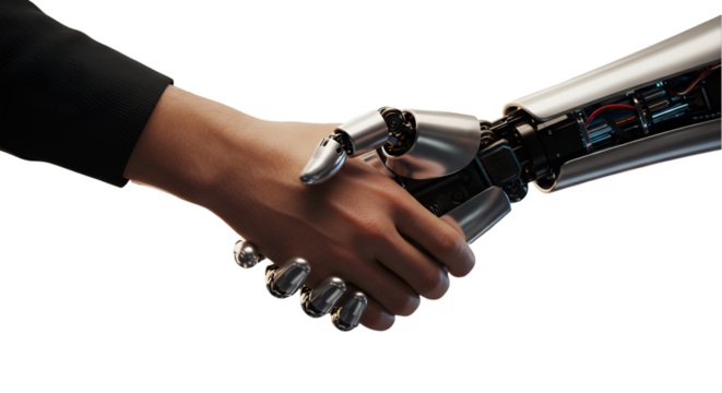 Handshake between human and robot