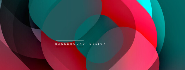 Obraz premium Abstract fluid shapes, vibrant colors blend. Modern design, dynamic composition, smooth gradients create visual interest.