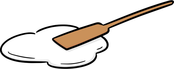 Illustration of applying glue
