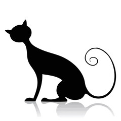 Black cat silhouette.eps