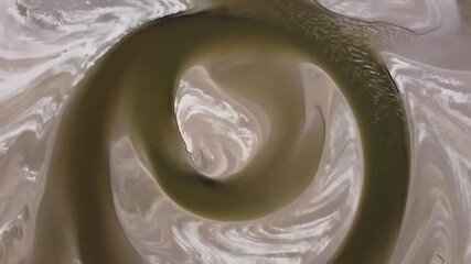 Aerial View of a River Meander Forming a Natural Spiral.